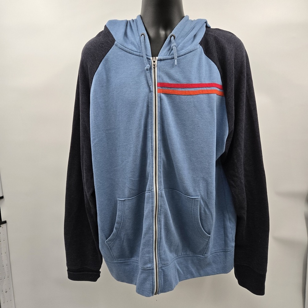 Mossimo Supply Co Full Zip Hoodie Men's XL Light/Dark Blue Sweatshirt